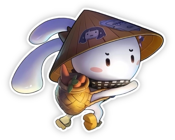 Thỏ bảy màu sticker facebook quen mặt