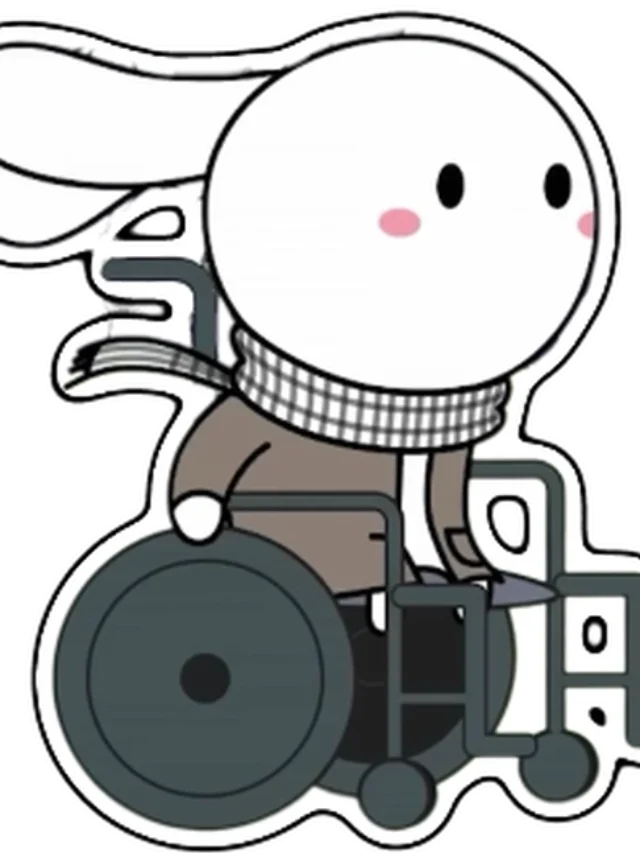 Sticker thỏ 7 màu dùng chat nhóm