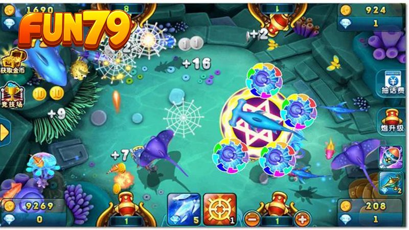 Hệ sinh thái thủy cung đa lớp – Cá thường, boss khủng và chế độ săn thưởng chuyên sâu