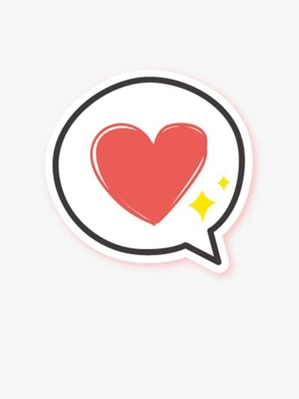 Ảnh sticker trái tim lãng mạn