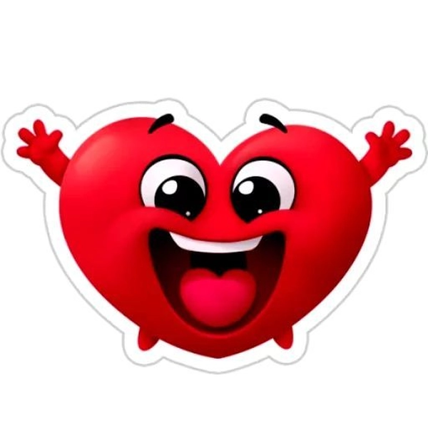 Hình sticker trái tim sinh động