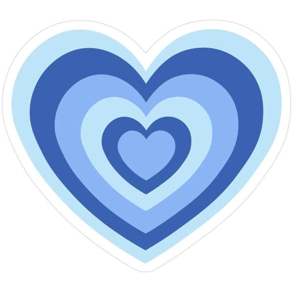 Sticker hình trái tim phong cách trẻ