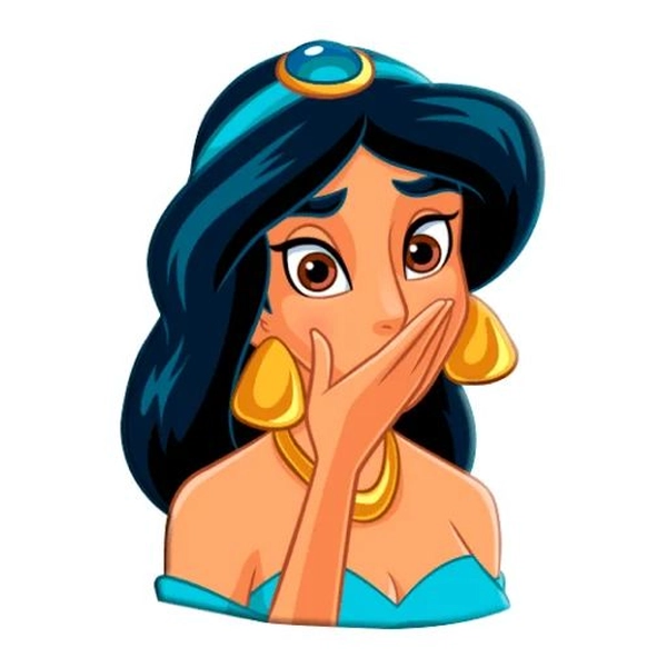 Hình dán sticker công chúa giúp thể hiện cảm xúc