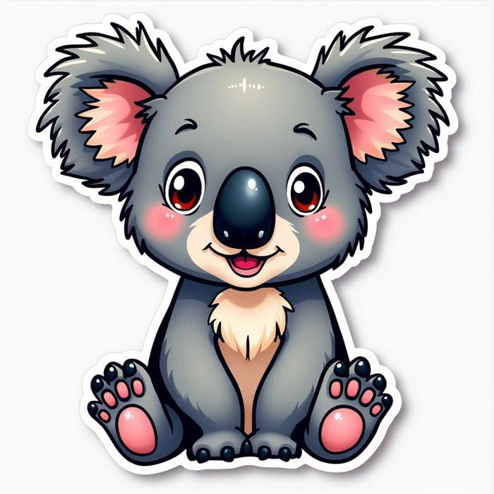 Hình sticker con vật cute đơn giản nhưng cuốn hút