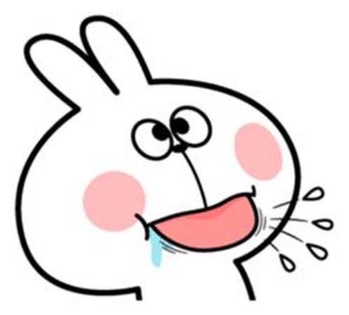 Hình sticker thỏ cute dùng Messenger