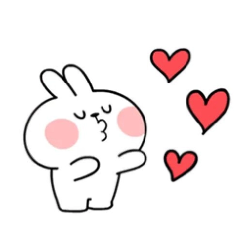 Hình sticker thỏ cute rõ nét