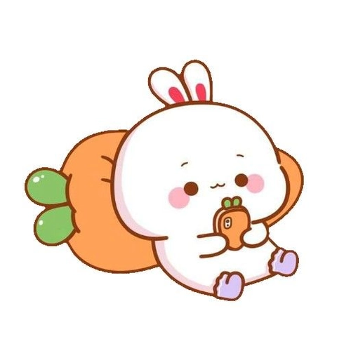 Hình sticker thỏ cute sinh động