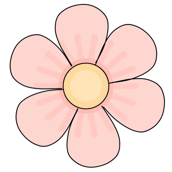 Nhãn dán sticker bông hoa đơn giản