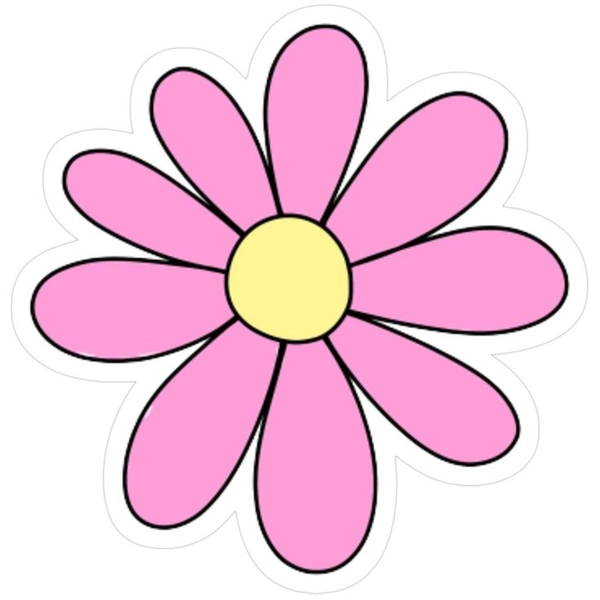 Nhãn dán sticker bông hoa rõ nét