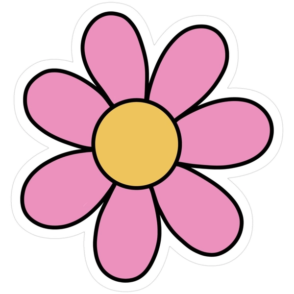 Nhãn dán sticker bông hoa sinh động