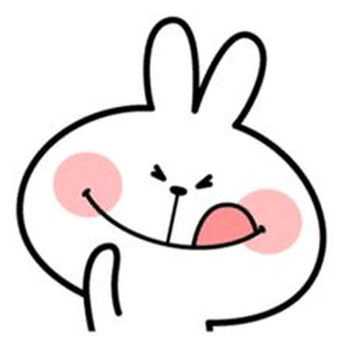 Nhãn dán thỏ béo cute đáng yêu