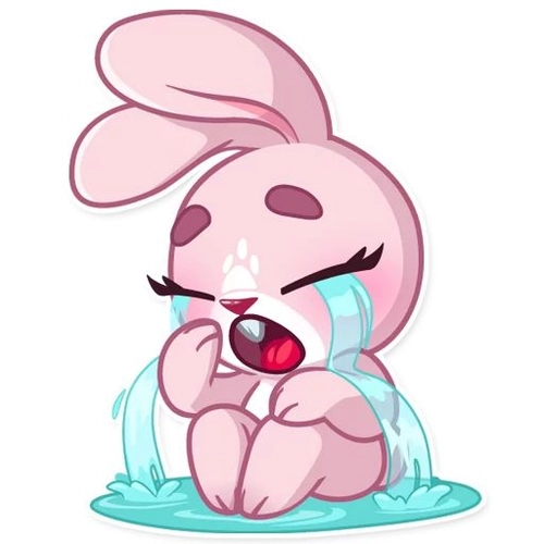 Nhãn dán thỏ béo cute mini