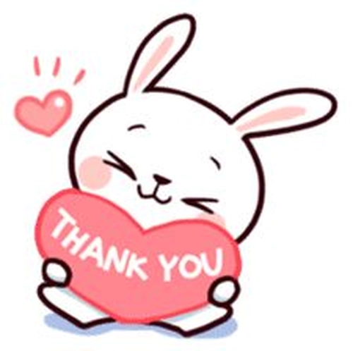 Nhãn dán thỏ béo cute ngộ nghĩnh