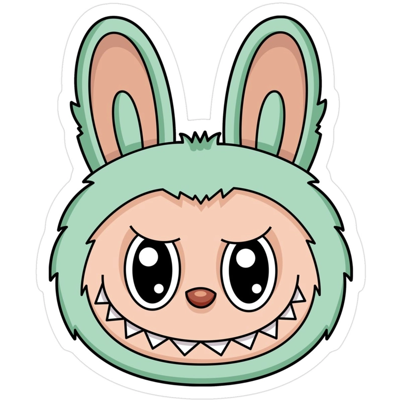 Sticker Labubu cá tính nổi bật