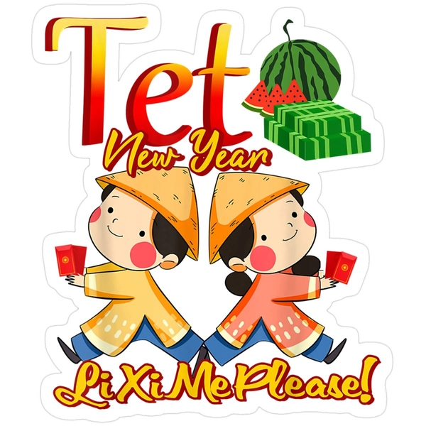 Sticker Tết cute phù hợp mọi độ tuổi