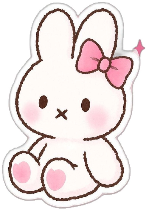Sticker con thỏ cute dễ thương