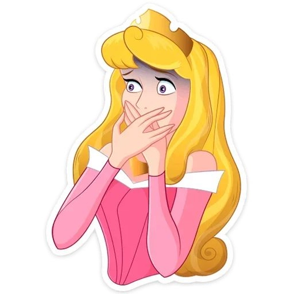 Sticker công chúa cho bé dùng khi trò chuyện online