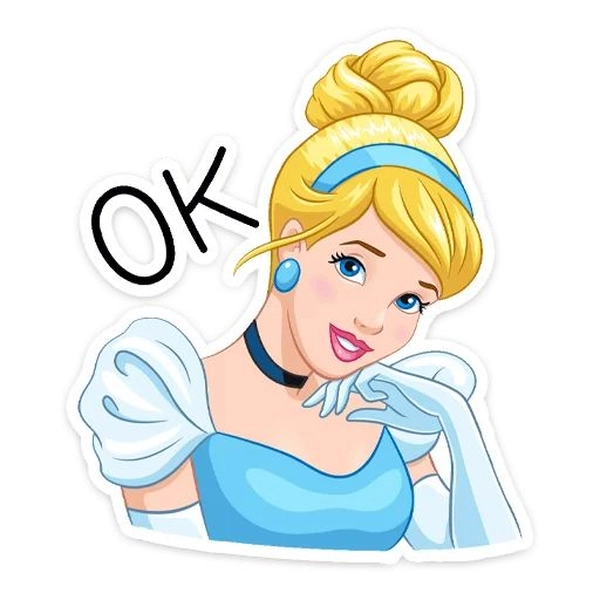 Sticker công chúa cho bé với biểu cảm đáng yêu