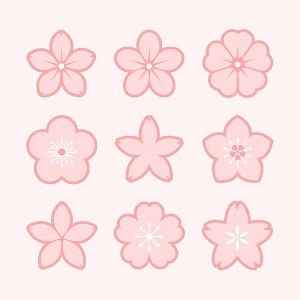 Sticker hình bông hoa cute ngộ nghĩnh