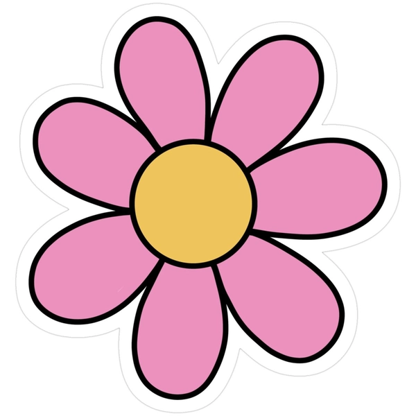 Sticker hình bông hoa cute pastel