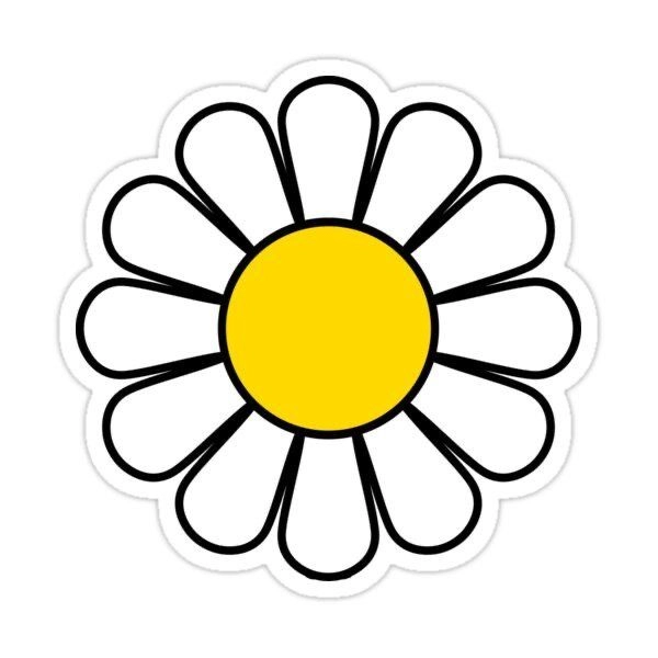 Sticker hình bông hoa cute xinh xắn