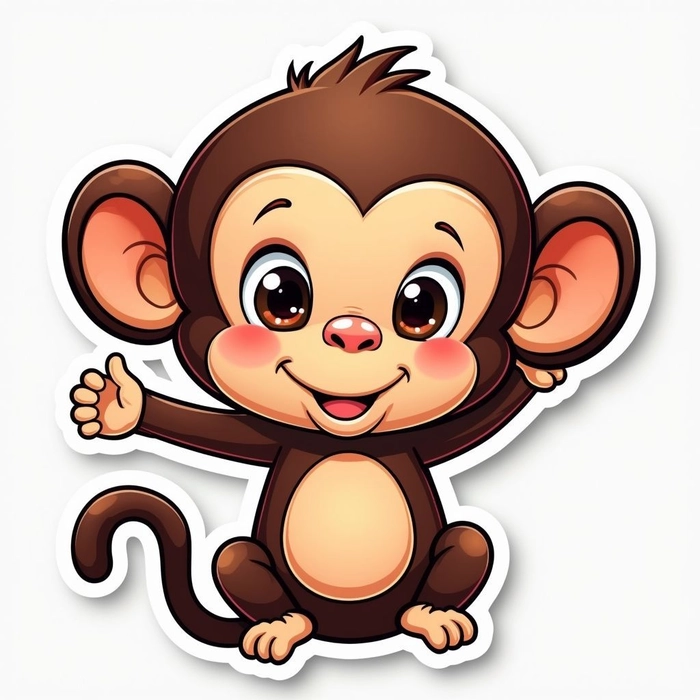 Sticker hình con vật cute với biểu cảm đáng yêu