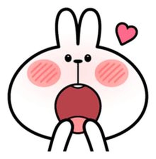 Sticker thỏ cute hình chibi ngộ nghĩnh