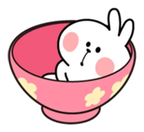 Sticker thỏ cute hình chibi xinh xắn