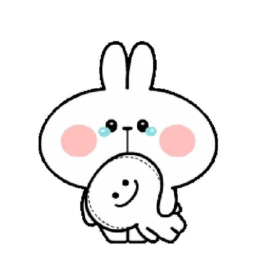 Sticker thỏ cute phong cách chibi