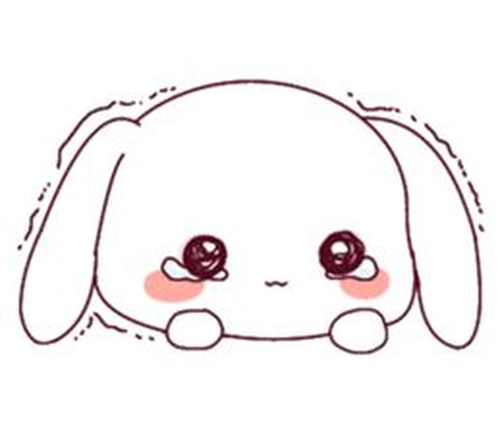 Sticker thỏ trắng cute dễ thương