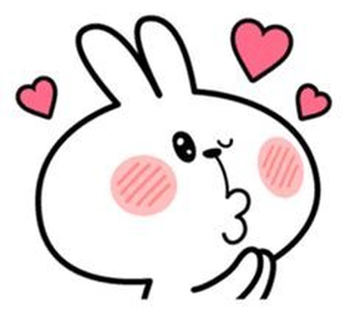 Sticker thỏ trắng cute mini