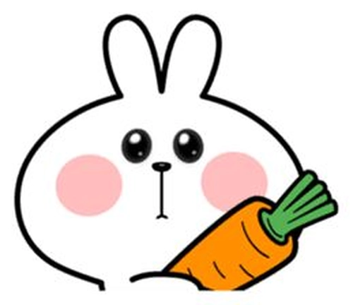 Sticker thỏ trắng cute nhẹ nhàng