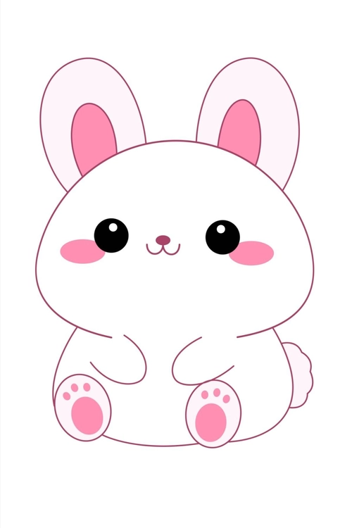 Sticker thỏ trắng cute trang trí