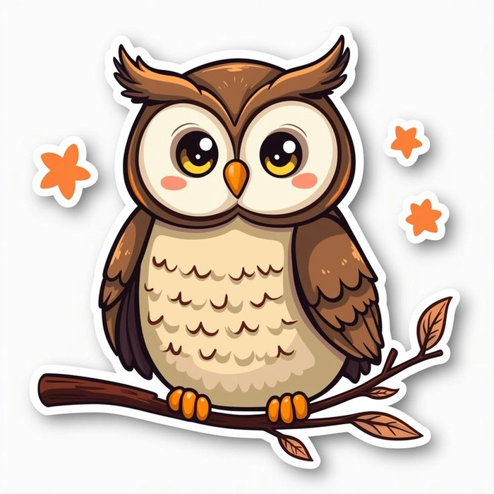 Sticker vẽ con vật chibi cute dễ thương nổi bật