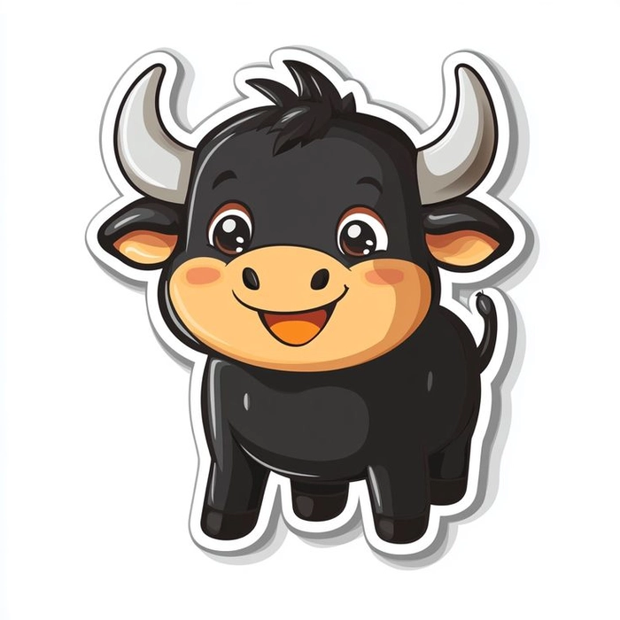 Sticker vẽ con vật chibi cute phong cách hoạt hình