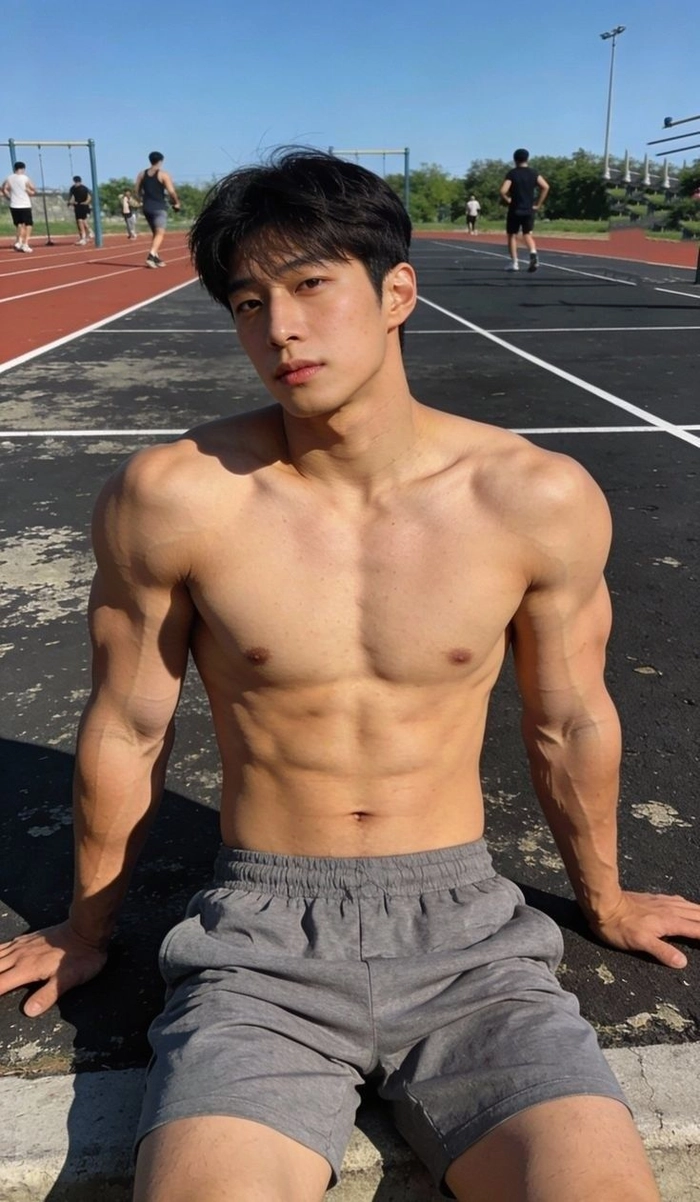 Trai 6 múi tập gym năng động