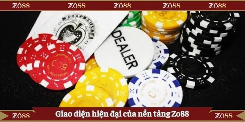 Giao diện hiện đại của nền tảng Zo88